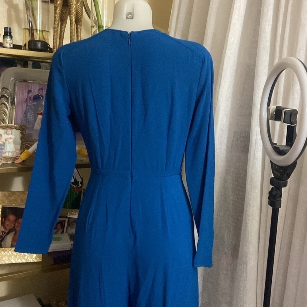 Stella McCartneyRotal Blue V-Neck Wide Leg Jumpsuit - Picture 10 of 14